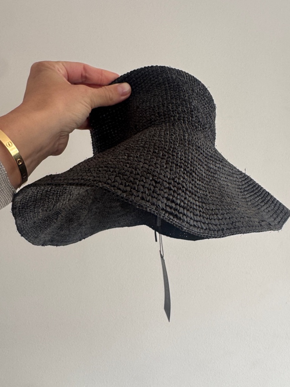 Jenni Kayne Black Woven Floppy Sun Hat